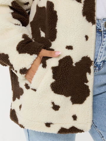 Curve Natural Heavy Borg Zip Thru Fleece